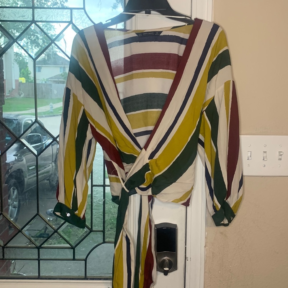 Multi colored wrapped shirt